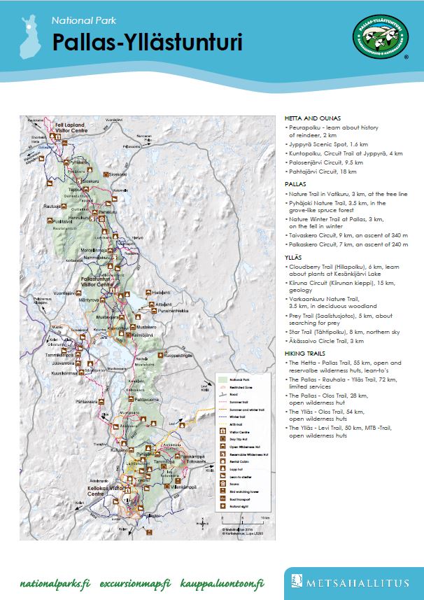 Pallas-yllas park map